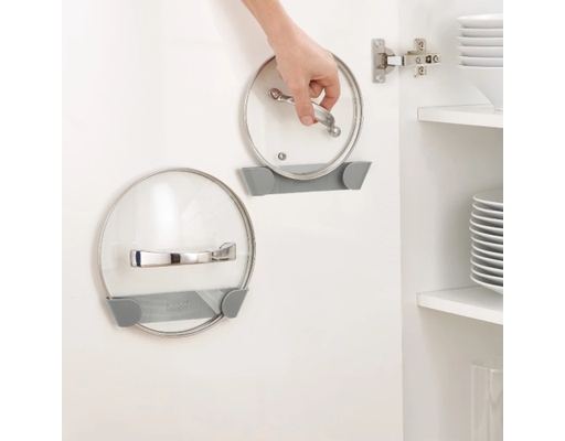 Bộ 3 Giá Treo Nắp Nồi Dán Tủ Bếp Duo Màu Xám Joseph Joseph ảnh 6