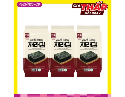 Lốc 3 Gói Rong Biển Nướng Vị Truyền Thống 4g Nokchawon ảnh 0
