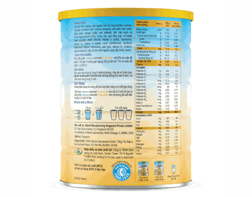 Sữa Bột Grow Gold 3+ Cho Bé Từ 3-6 Tuổi 850g Abbott ảnh 2