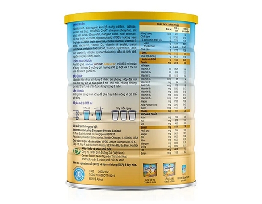 Sữa Bột Grow Gold 6+ Cho Bé Từ 6 Tuổi 850g Abbott ảnh 2