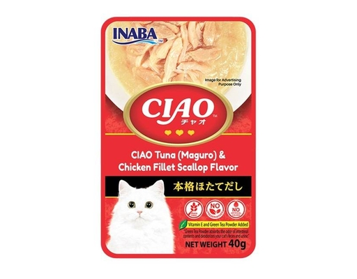 Thức Ăn Cho Mèo Dạng Thạch Cá Ngừ, Gà Và Sò (IC-201) 40g Ciao ảnh 0