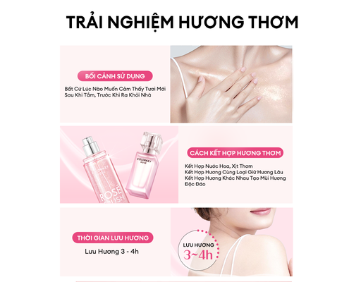 Xịt Thơm Toàn Thân Rose Crush Shimmer Fragrance Mist 100ml COLORKEY ảnh 3