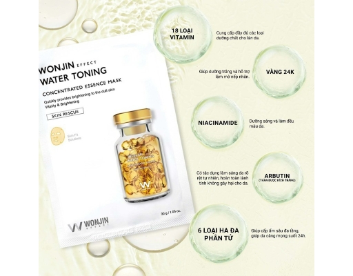 Mặt Nạ Dưỡng Da Sáng Mịn Effect Water Toning 30g WonJin ảnh 3