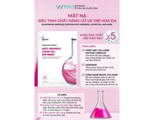 Mặt Nạ Ngăn Ngừa Nếp Nhăn Ampoule Edition Anti-Wrinkle 30ml WonJin ảnh 2