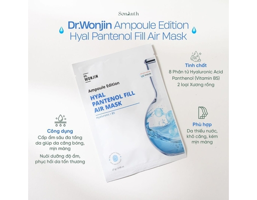Mặt Nạ Cấp Ẩm Và Làm Dịu Da Ampoule Edition Hyal Pantenol 30ml WonJin ảnh 1