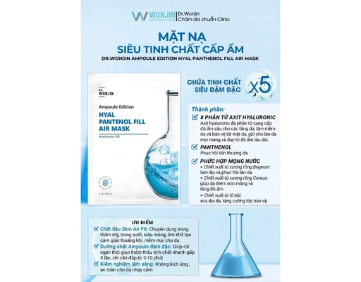 Mặt Nạ Cấp Ẩm Và Làm Dịu Da Ampoule Edition Hyal Pantenol 30ml WonJin ảnh 2