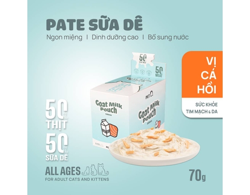 Pate Sữa Dê Cho Mèo Vị Cá Hồi 70g PetQ ảnh 2