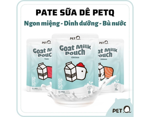 Pate Sữa Dê Cho Mèo Vị Thanh Cua 70g PetQ ảnh 3