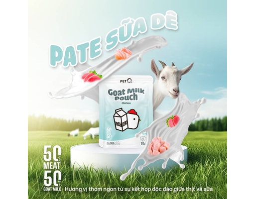 Pate Sữa Dê Cho Mèo Vị Thanh Cua 70g PetQ ảnh 4
