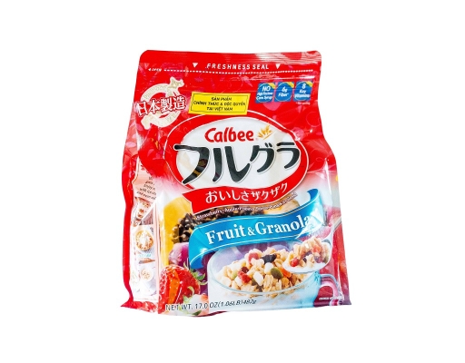 Ngũ Cốc Trái Cây Ăn Liền Calbee Frugra 380g