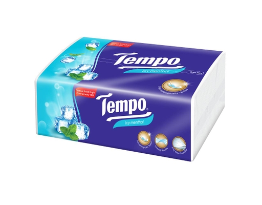 Khăn Giấy Rút Hương Bạc Hà Icy Menthol 90 Tờ Tempo ảnh 0