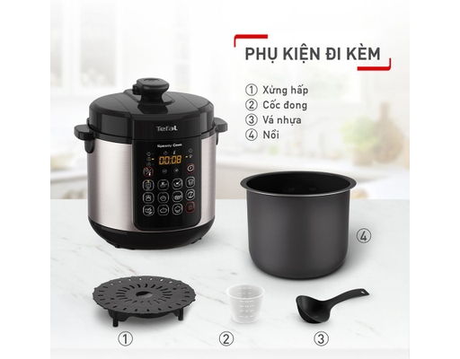 Nồi Áp Suất Điện Speedy Cook CY222D68 5L Tefal ảnh 11