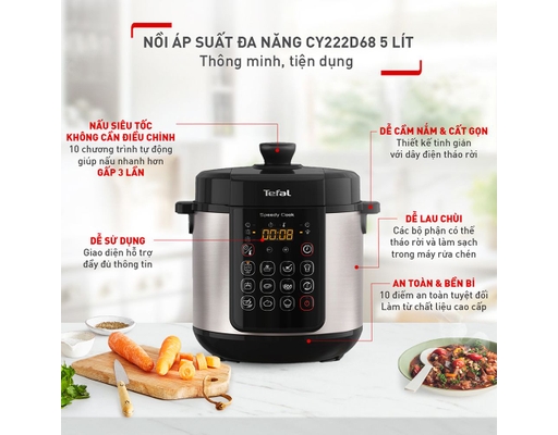 Nồi Áp Suất Điện Speedy Cook CY222D68 5L Tefal ảnh 7
