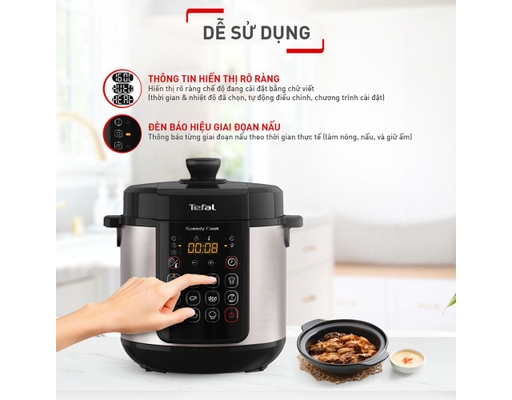 Nồi Áp Suất Điện Speedy Cook CY222D68 5L Tefal ảnh 8