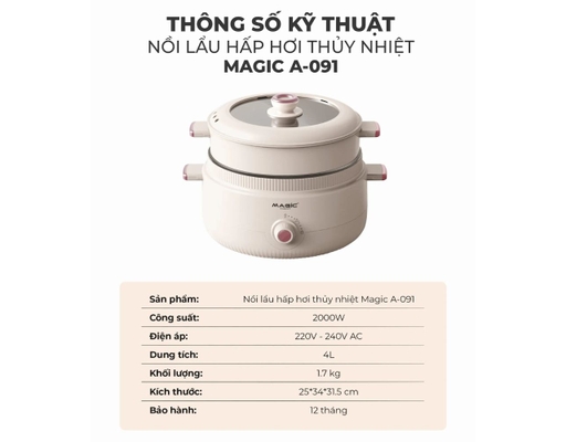 Nồi Lẩu Hấp Đa Năng A-091 Magic ảnh 6