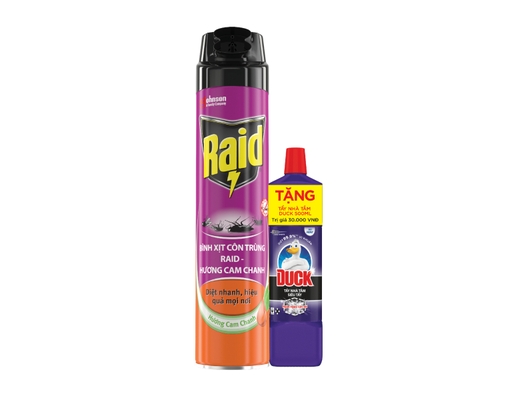 Xịt Côn Trùng Hương Cam Chanh 600ml Raid ảnh 0