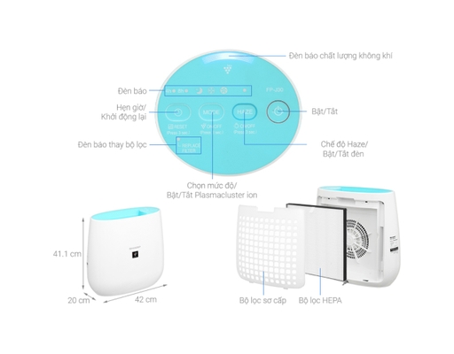 [Đặt Trước] Máy Lọc Không Khí FP-J30E-A Sharp ảnh 11
