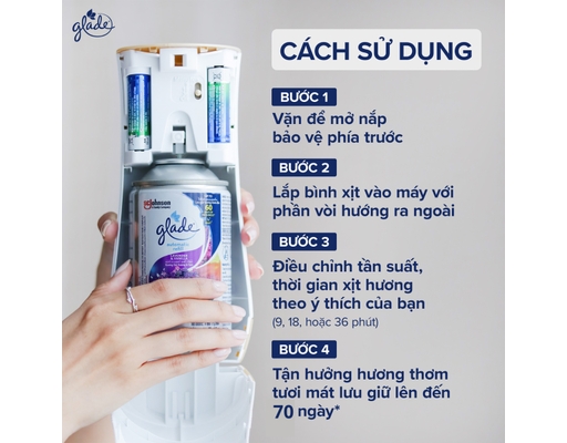 Lõi Chai Xịt Tự Động Hương Sớm Mai 175g Glade ảnh 4