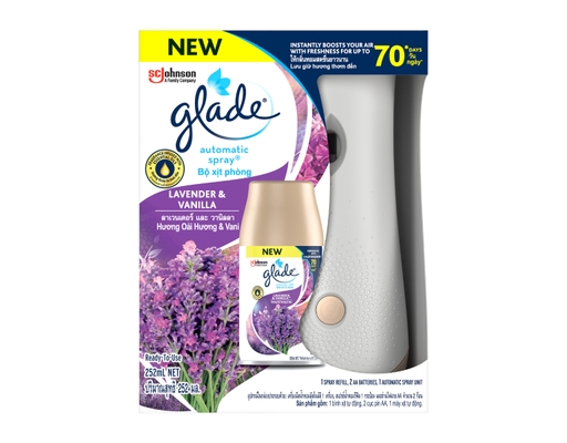 Bộ Xịt Tự Động Hương Lavender & Vani 400g Glade ảnh 0