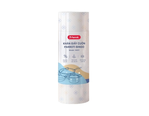 Cuộn Khăn Lau Đa Năng Bingo 25x25cm 50 Tờ Parroti ảnh 0