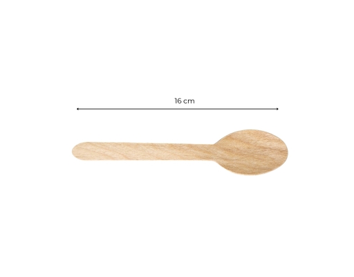 Lốc 30 Muỗng Gỗ Dùng 1 Lần 16cm Spriing ảnh 2
