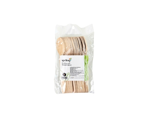 Lốc 30 Muỗng Gỗ Dùng 1 Lần 16cm Spriing ảnh 3
