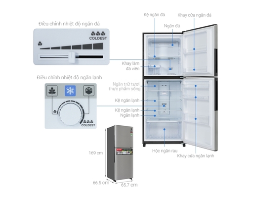 [Đặt Trước] Tủ Lạnh Inverter SJ-XP352AE-SL 330 Lít Sharp ảnh 8