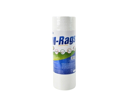 Cuộn Khăn Lau Đa Năng Trắng Gân Nổi 40 Tờ M-Rags ảnh 0