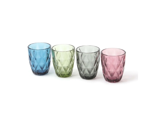 Bộ 6 Ly Thủy Tinh Thấp Nhiều Màu KB154B 280ml 3N ảnh 1
