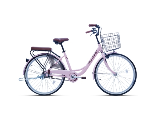 Xe Đạp Thành Phố 26 Inch Thống Nhất LD 26 Y25 Màu Hồng Pastel Thống Nhất ảnh 0