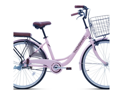 Xe Đạp Thành Phố 26 Inch Thống Nhất LD 26 Y25 Màu Hồng Pastel Thống Nhất ảnh 3