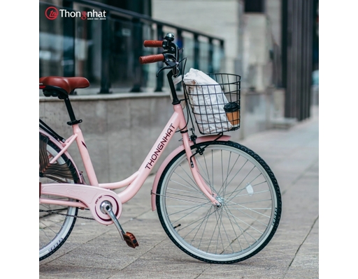Xe Đạp Thành Phố 26 Inch Thống Nhất LD 26 Y25 Màu Hồng Pastel Thống Nhất ảnh 4