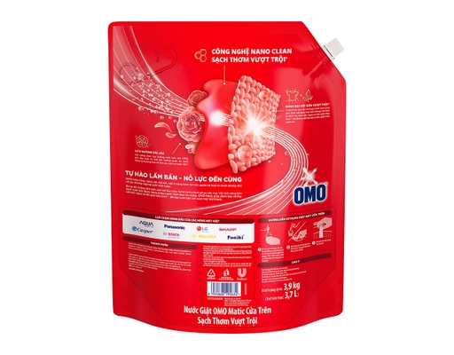 Nước Giặt Cửa Trên Sạch Thơm Vượt Trội 3.9kg OMO ảnh 1