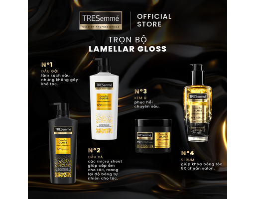 Dầu Xả Lamellar Gloss Phủ Bóng 8X Chuẩn Salon 450g TRESemmé ảnh 3