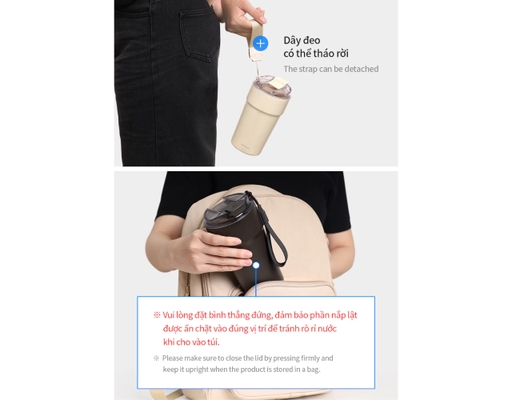 Bình Giữ Nhiệt LocknLock Metro Cafe LHC4357 500ml Màu Chocolate