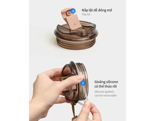 Bình Giữ Nhiệt LocknLock Metro Cafe LHC4357 500ml Màu Chocolate