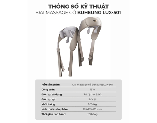 Đai Massage Cổ LUX-501 Buheung ảnh 6