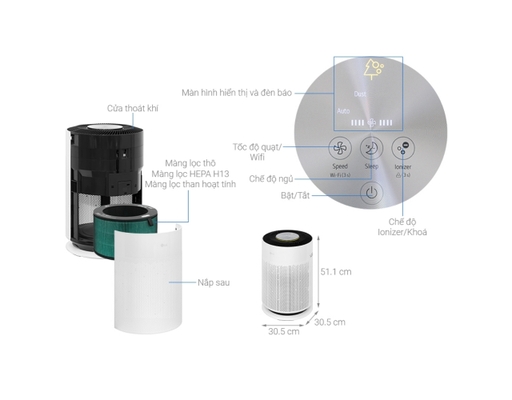 Máy Lọc Không Khí Puricare 360 Hit AS60GHWG0 LG ảnh 12