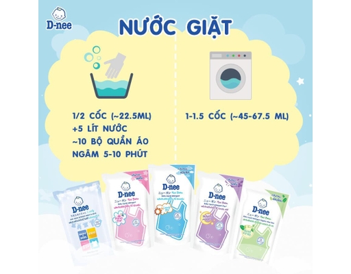 Nước Giặt Quần Áo Em Bé Tím Hương Trái Cây Thơm Ngọt Sweet Dream Túi 3.6L 3.6L D-nee ảnh 2