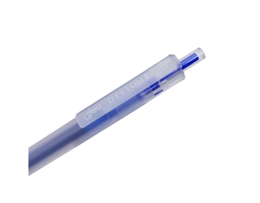 Bút Gel Bấm 0.5mm EG118 Màu Xanh Đậm Deli ảnh 3