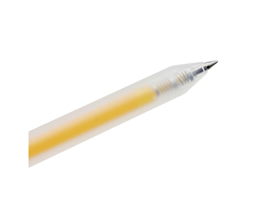 Bút Gel Bấm 0.5mm EG118 Màu Vàng Deli ảnh 3