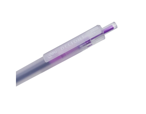 Bút Gel Bấm 0.5mm EG118 Màu Tím Deli ảnh 2