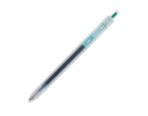 Bút Gel Bấm 0.5mm EG118 Màu Xanh Lá Deli ảnh 0