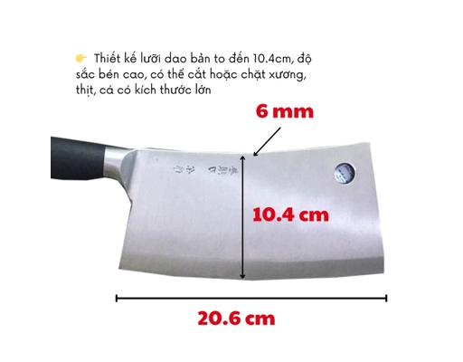 Dao Chặt Xương Lớn Dài 20.6cm Super Chef ảnh 6
