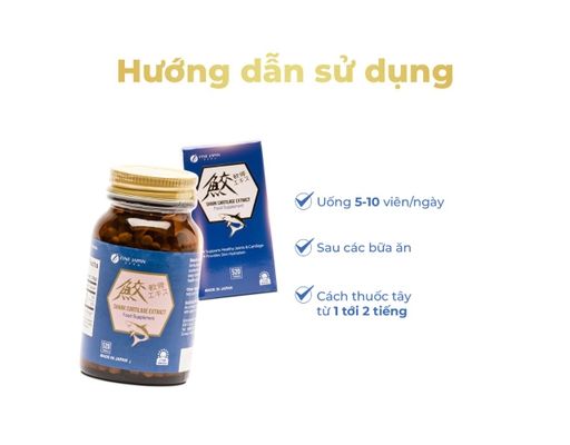 Thực Phẩm Bảo Vệ Sức Khỏe Viên Uống Sụn Vi Cá Mập Shark Cartilage Extract 520 Viên Fine Japan ảnh 3