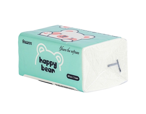 Giấy Rút Happy Bear 120 Tờ 8 Gói