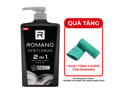 Sữa Tắm Gội 2In1 Gentleman 650g ROMANO ảnh 1