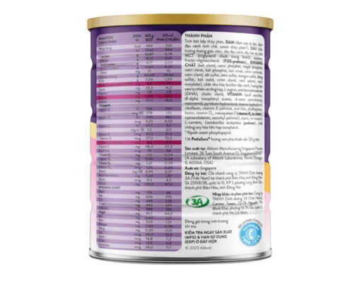 Sữa Bột Pediasure Better Absorption Cho Bé 1-10 Tuổi 800g Abbott ảnh 1