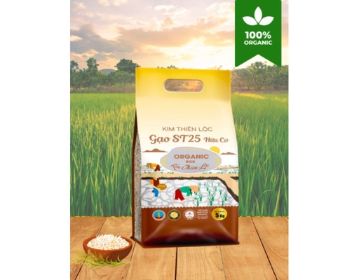 Gạo ST25 Hữu Cơ 5kg Kim Thiên Lộc ảnh 1