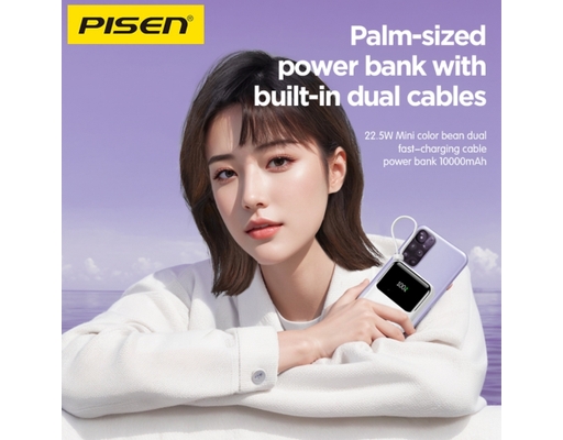 Sạc Dự Phòng Quick Powerlink Sunny TP-D096 22.5W 10000mAh Màu Đen Pisen ảnh 6